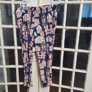 Festive Gingerbread Print Pajama set XL